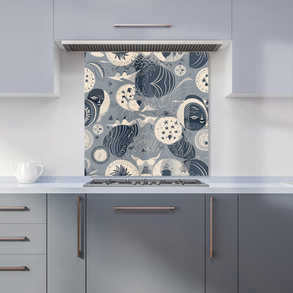 Abstract Moon and Stars Kitchen Splashback