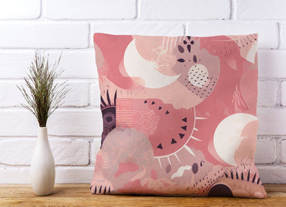 Abstract Pink White Cushions