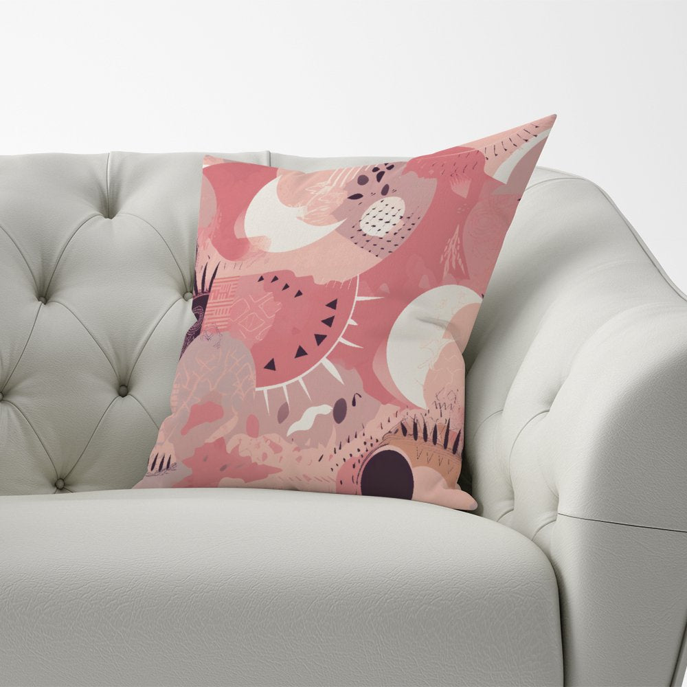 Abstract Pink White Cushions