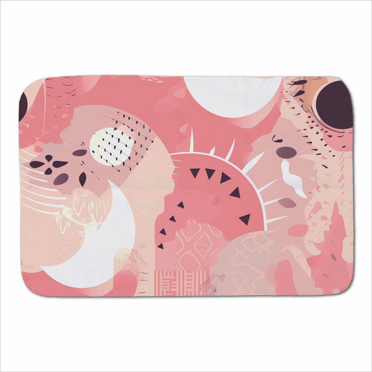 Abstract Pink White Sherpa Blanket