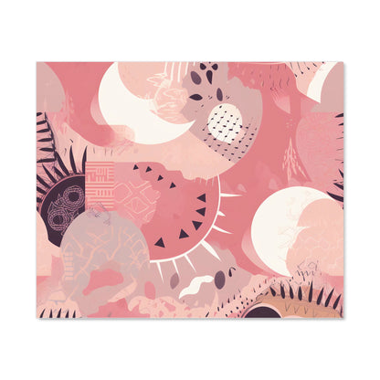 Abstract Pink White Kitchen Splashback