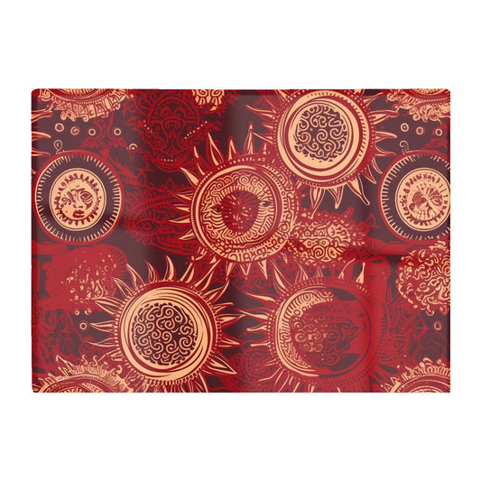 Abstract Red Moon And Sun Glass Chopping Board