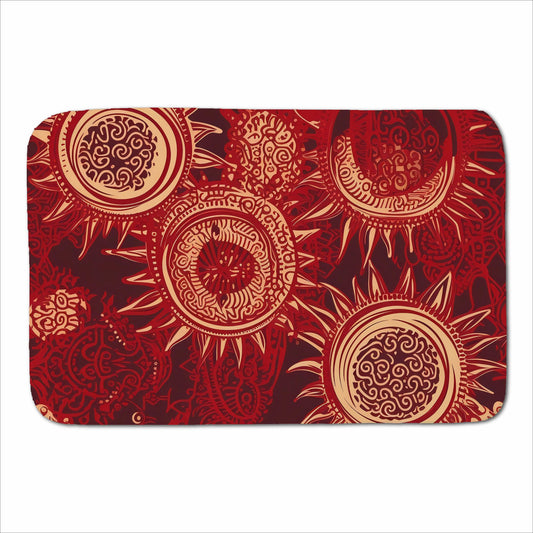 Abstract Red Moon and Sun Sherpa Blanket