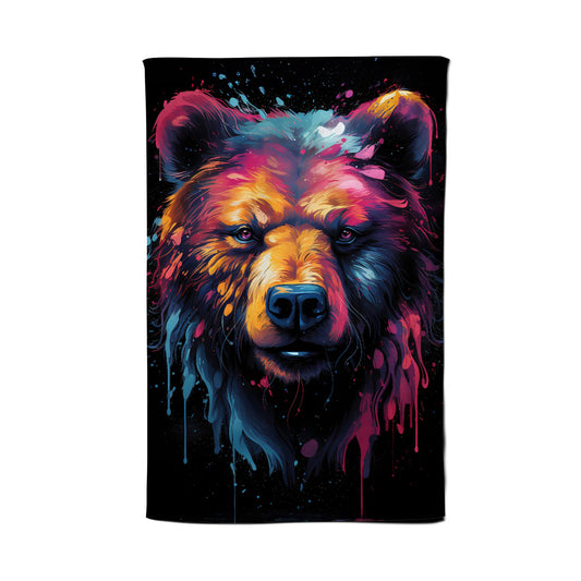 Splashart Bear Face Tea Towel