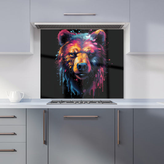 Splashart Bear Face Kitchen Splashback