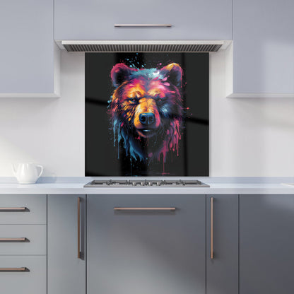 Splashart Bear Face Kitchen Splashback
