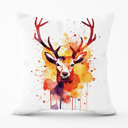 Watercolour Stag Face Cushions