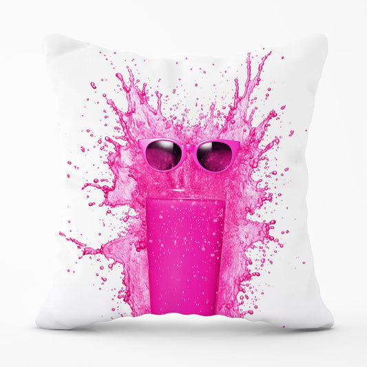Pink Splashart Glass Cushions