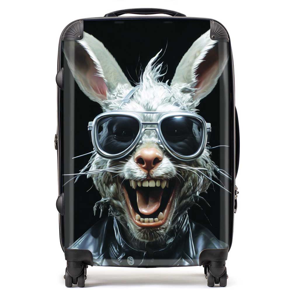 Funky Rabbit Face Suitcase