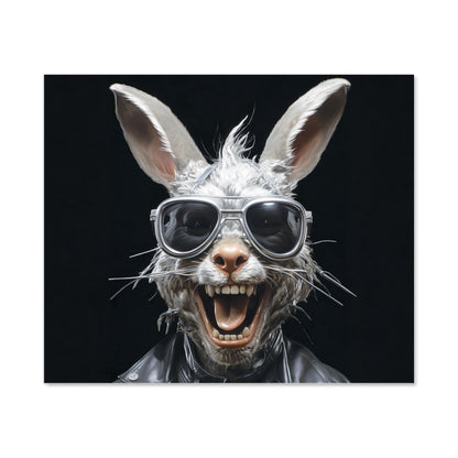 Funky Rabbit Face With Glasses Kitchen Splashback