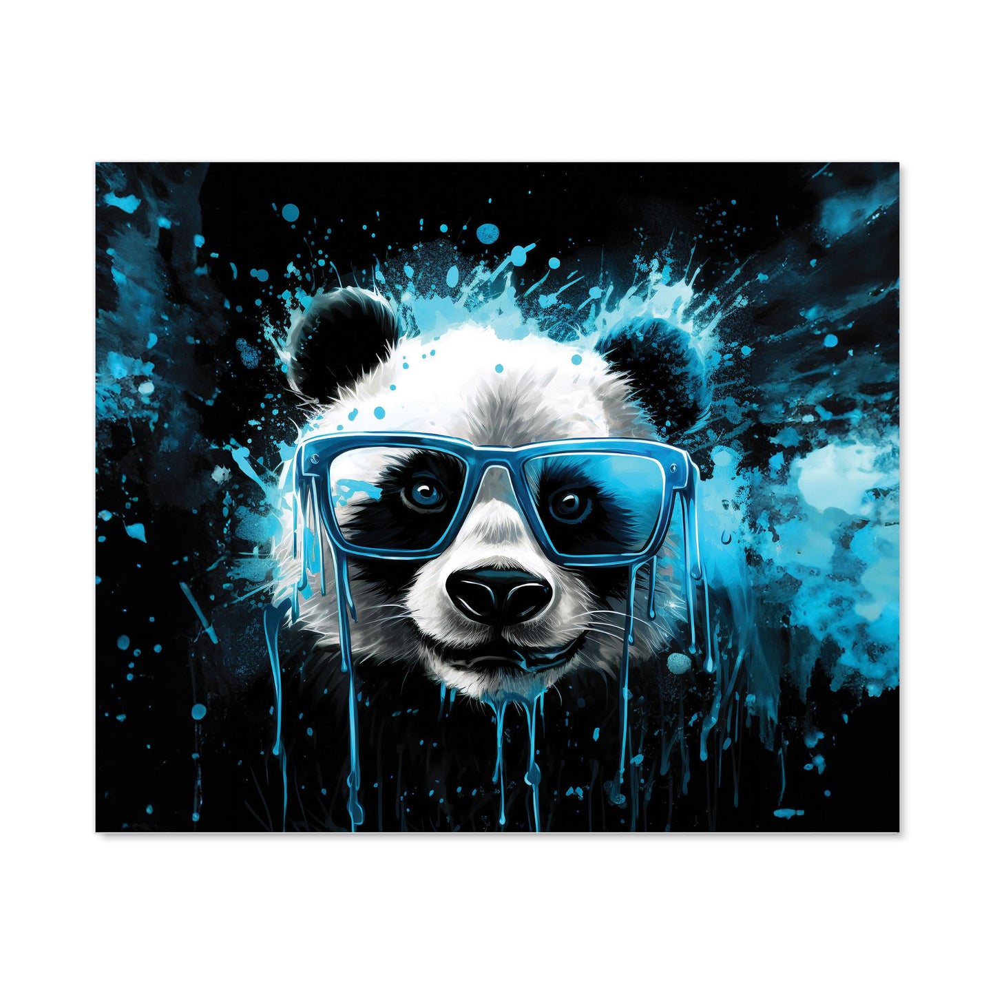 Blue Splashart Panda Face Kitchen Splashback