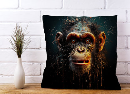 Splashart Monkey Face Cushions