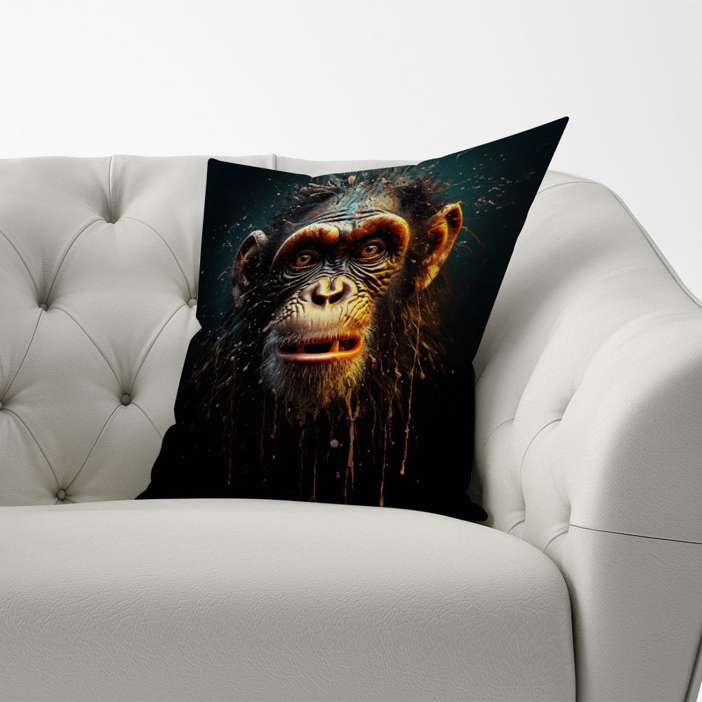 Splashart Monkey Face Cushions