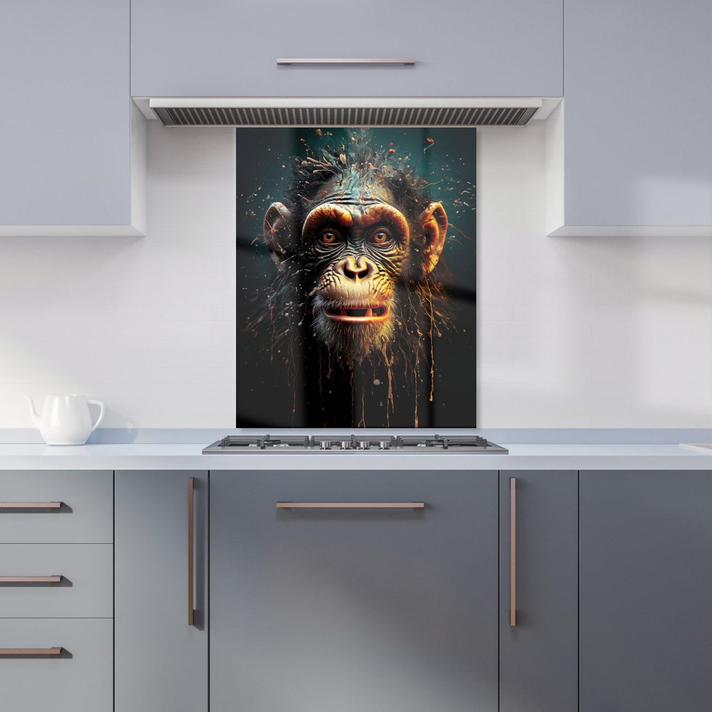 Splashart Monkey Face Kitchen Splashback