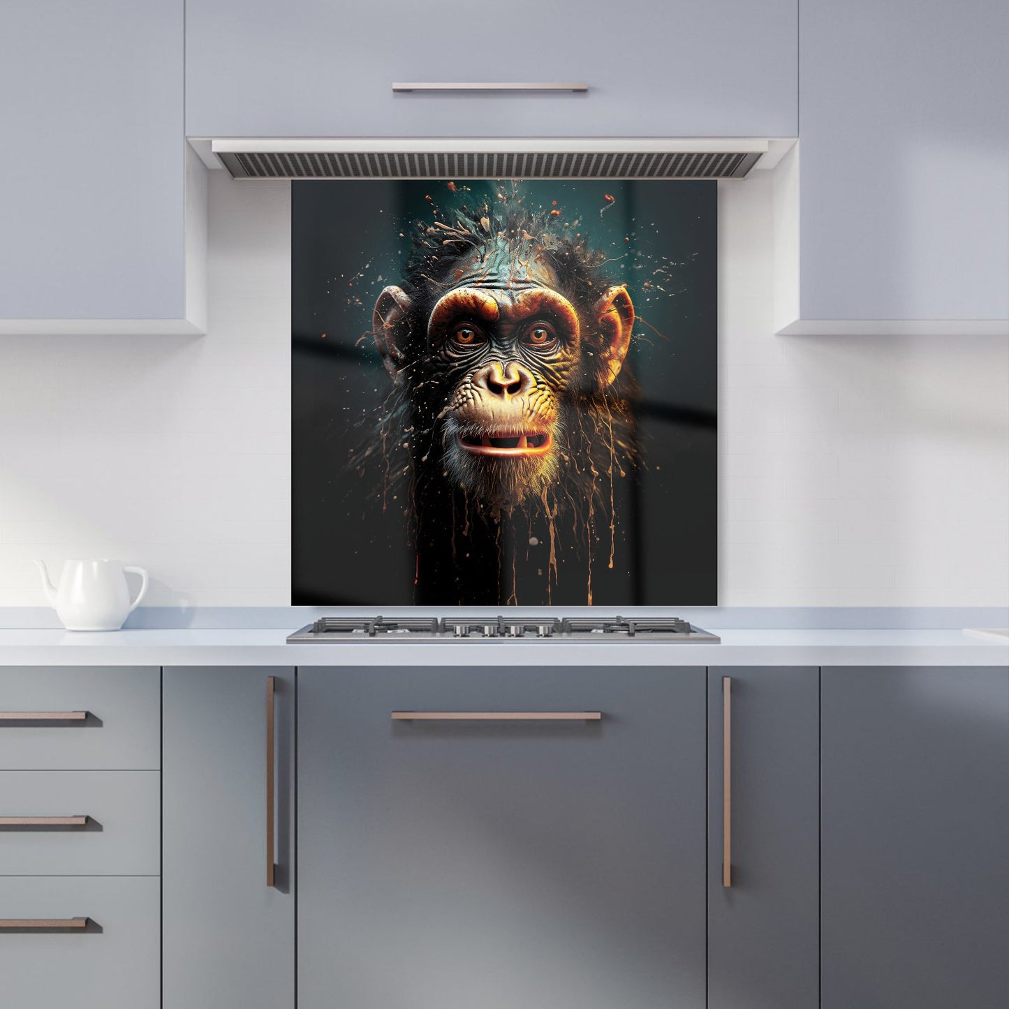 Splashart Monkey Face Kitchen Splashback