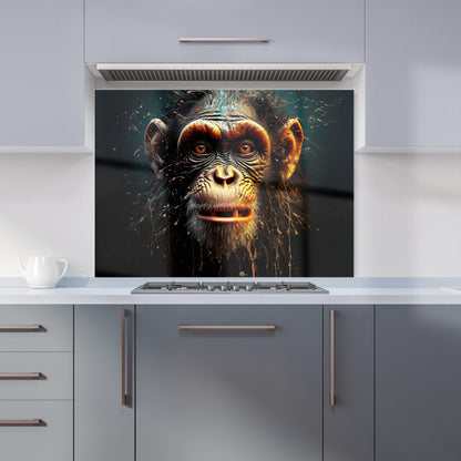Splashart Monkey Face Kitchen Splashback