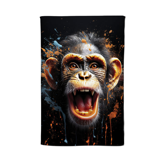 Monkey Face Splashart Tea Towel