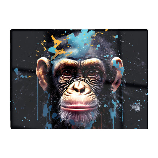 Monkey Face Splashart With Blue Glass Chopping Board