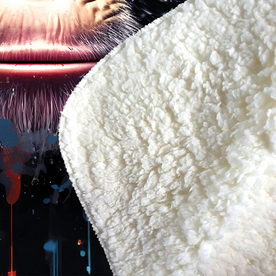 Monkey Face Splashart with Blue Sherpa Blanket