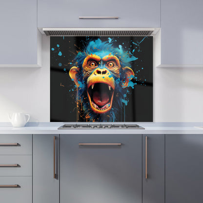 Crazy Monkey face Splashart Kitchen Splashback