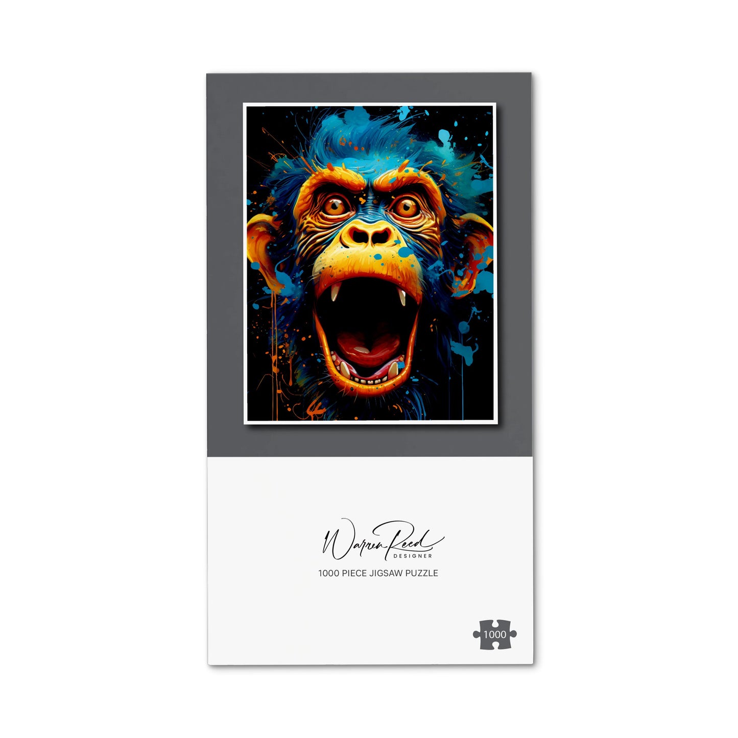 Crazy Monkey face Splashart Jigsaw Puzzle