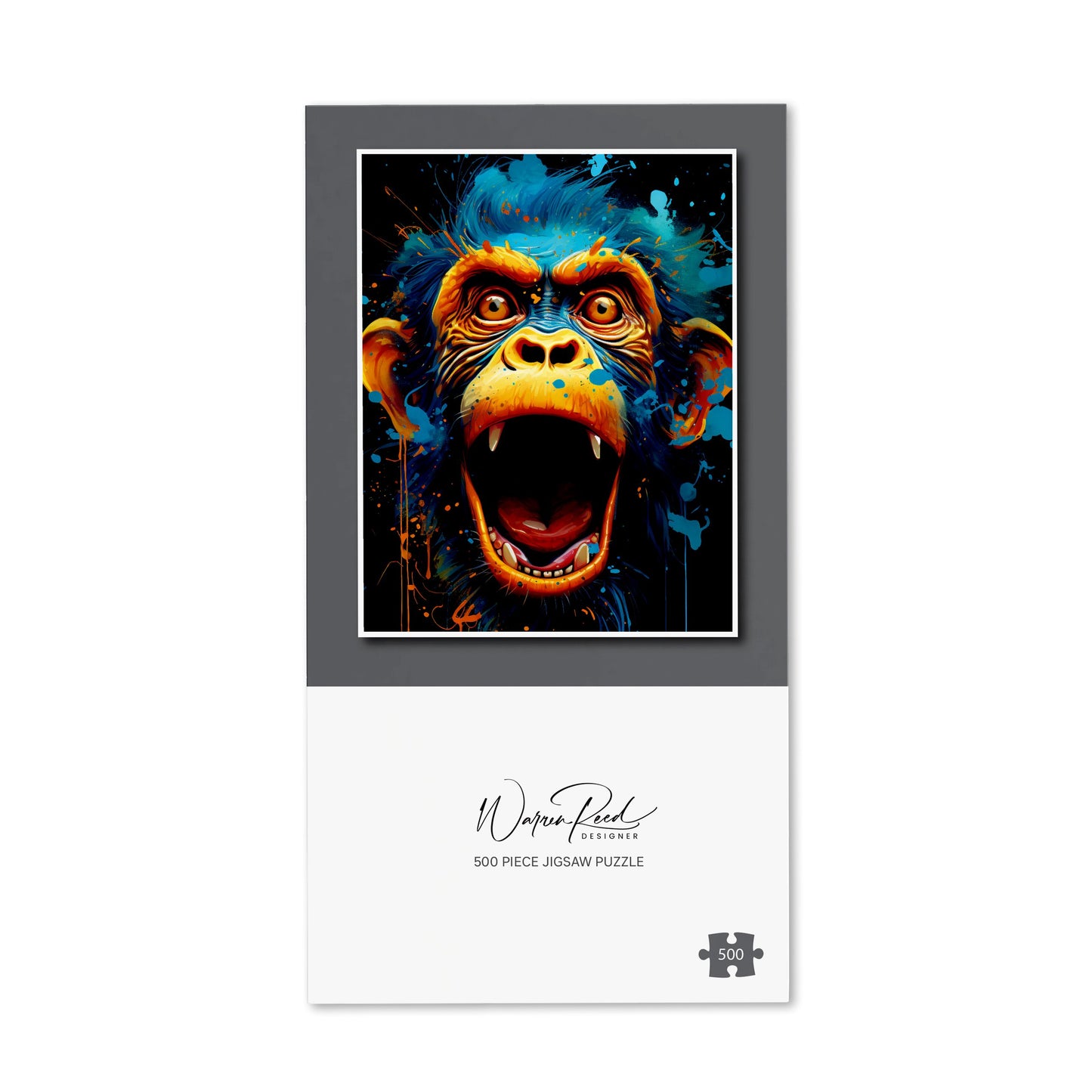 Crazy Monkey face Splashart Jigsaw Puzzle