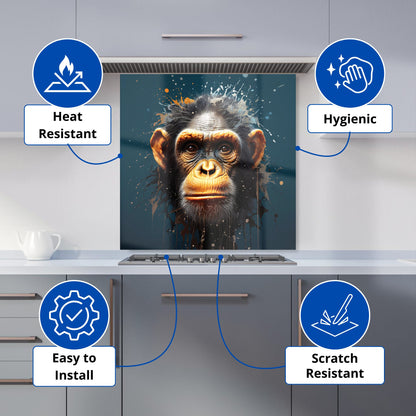 Splashart Realistic Monkey Face Kitchen Splashback
