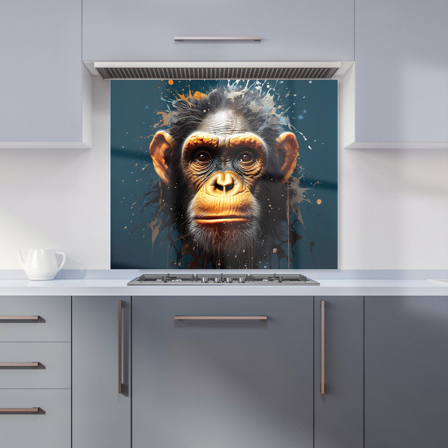 Splashart Realistic Monkey Face Kitchen Splashback