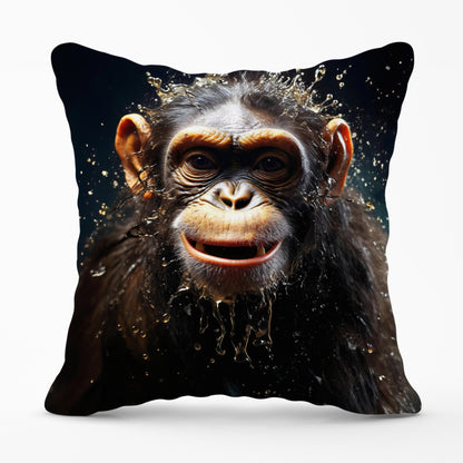 Realistic Monkey Face Splashart Cushions