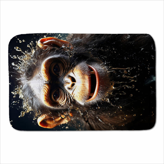 Realistic Monkey Face Splashart Sherpa Blanket