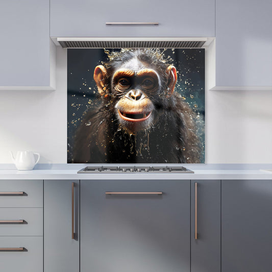 Realistic Monkey Face Splashart Kitchen Splashback