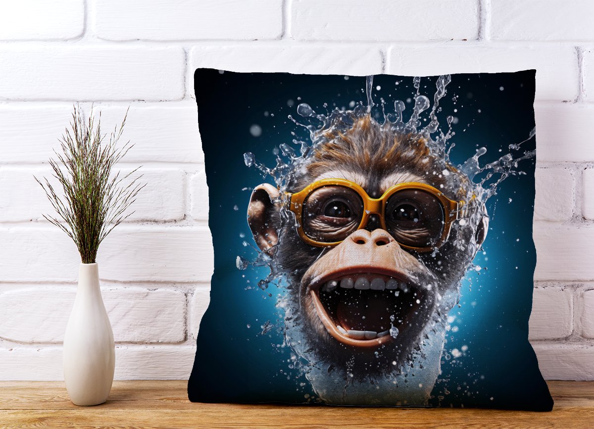 Splashart Cheeky Chimp Face Cushions