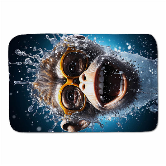 Splashart Cheeky Chimp Face With Glasses Sherpa Blanket