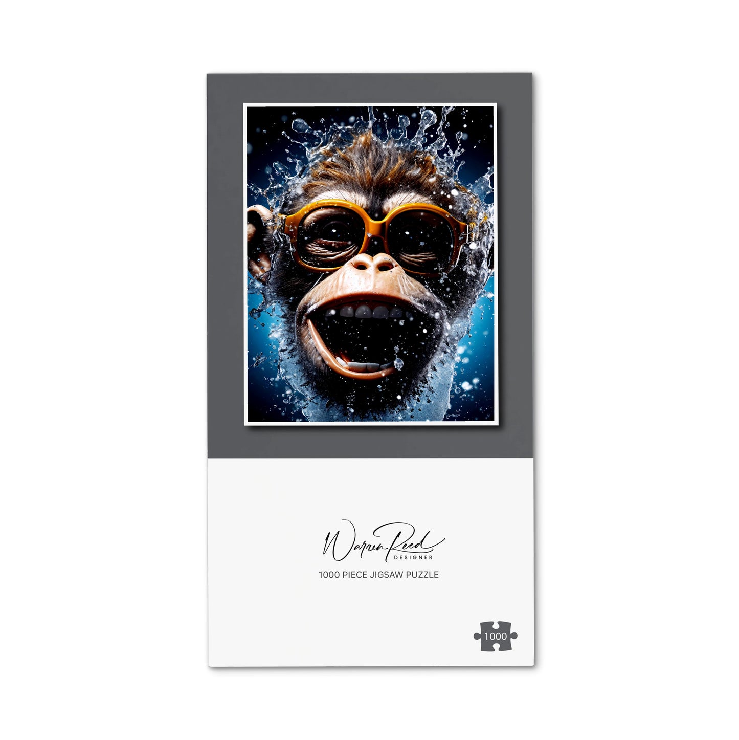 Splashart Cheeky Chimp Face With Glasses Jigsaw Puzzle