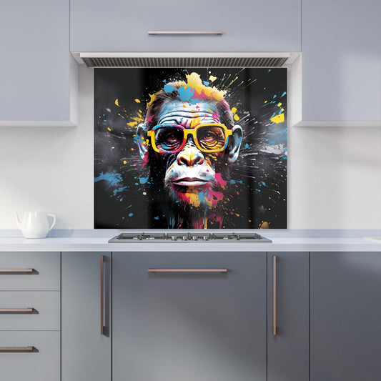 Coloured Splashart Monkey Face Kitchen Splashback