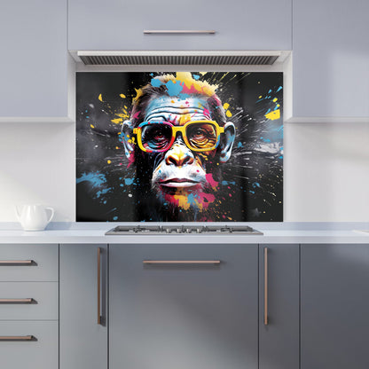 Coloured Splashart Monkey Face Kitchen Splashback