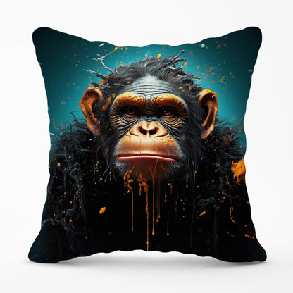 Monkey Face Splashart Blue Cushions