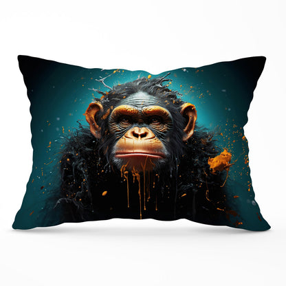 Monkey Face Splashart Blue Cushions