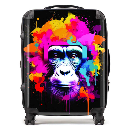 Multi Coloured Monkey Face Suitcase