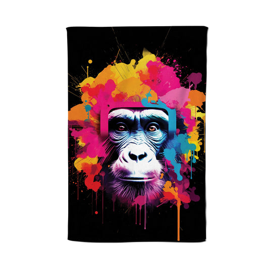 Multi Coloured Monkey Face Tea Towel