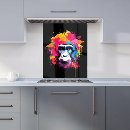 Multi Coloured Monkey Face Kitchen Splashback