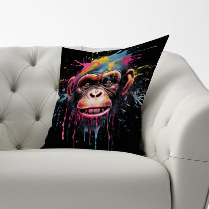 Multi Coloured Monkey Face Splashart Cushions