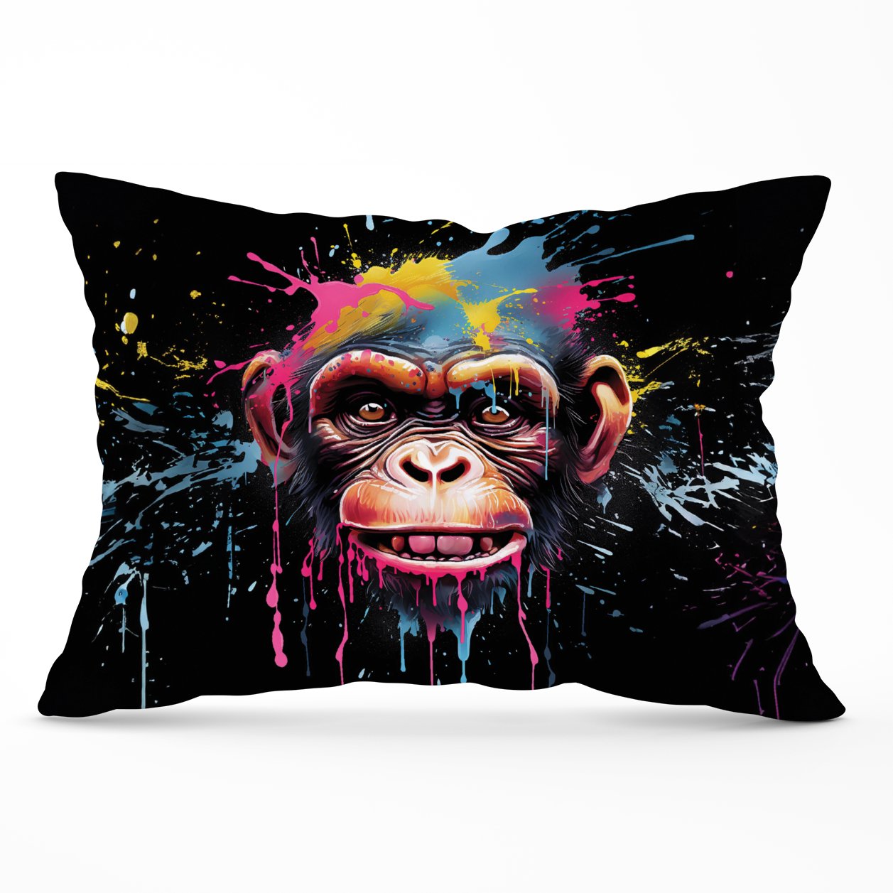 Multi Coloured Monkey Face Splashart Cushions