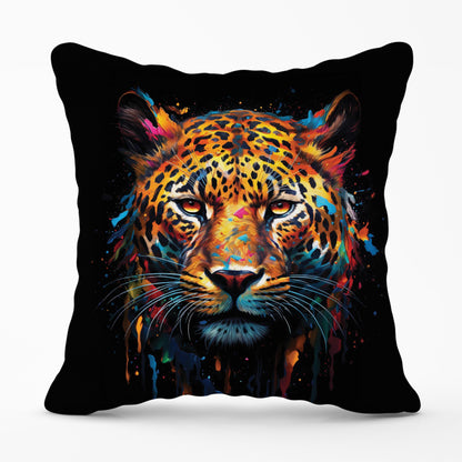 Splashart Leopard Face Cushions