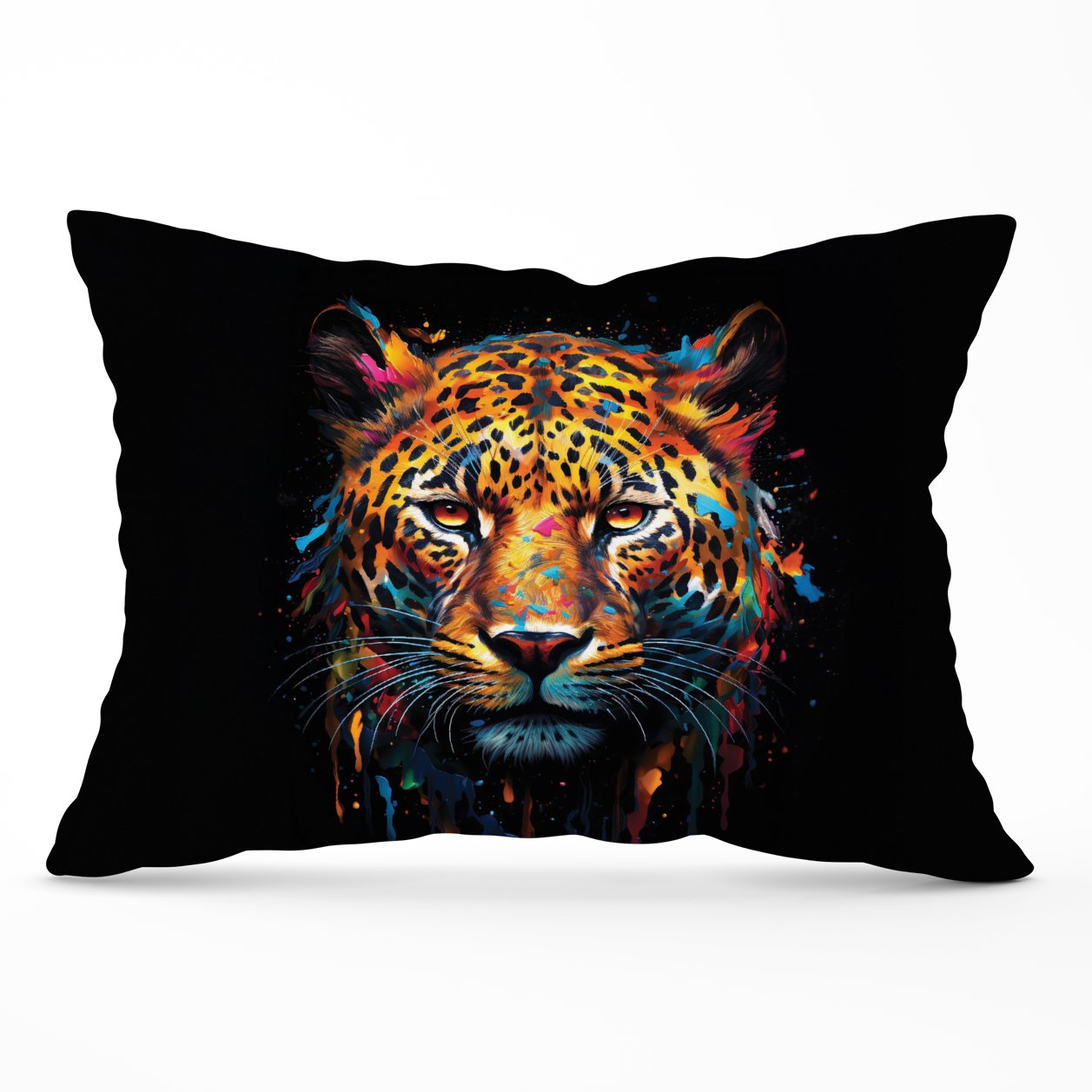 Splashart Leopard Face Cushions