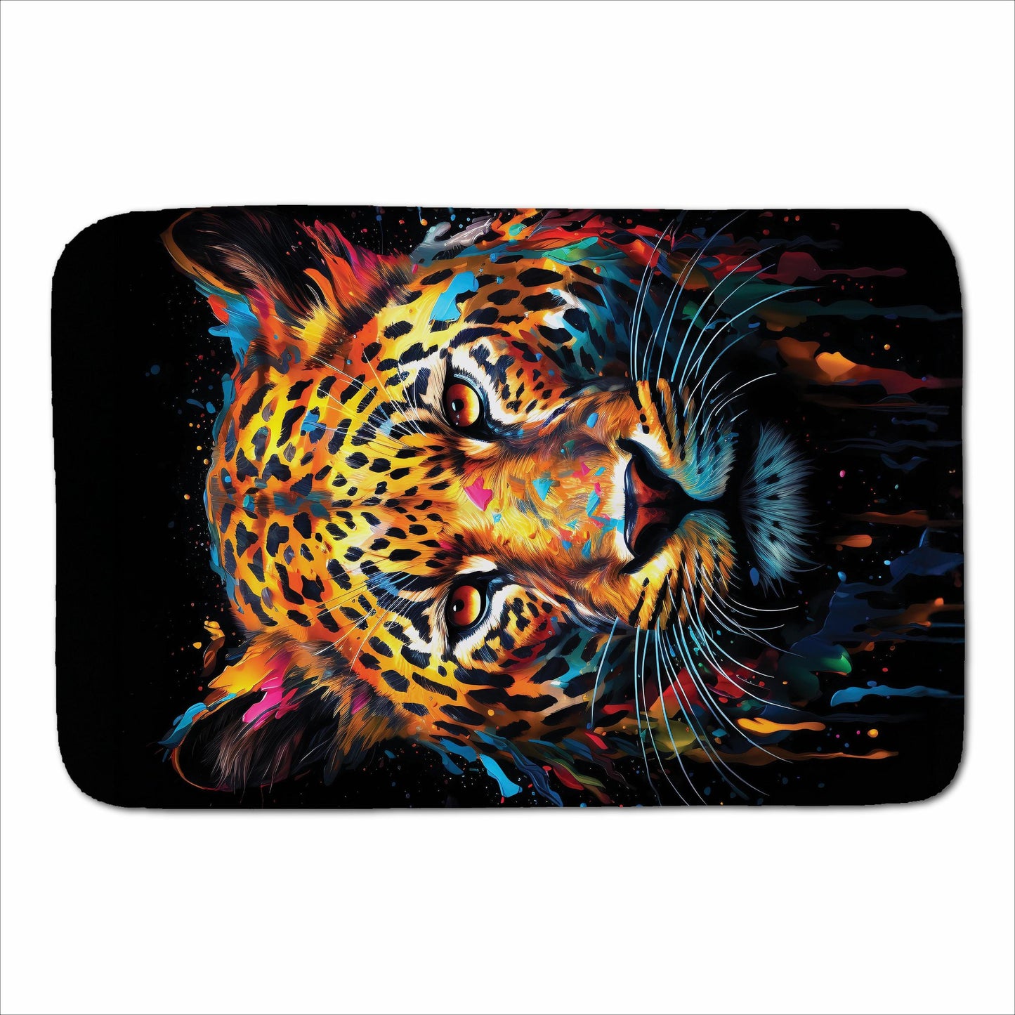 Splashart Leopard Face Sherpa Blanket