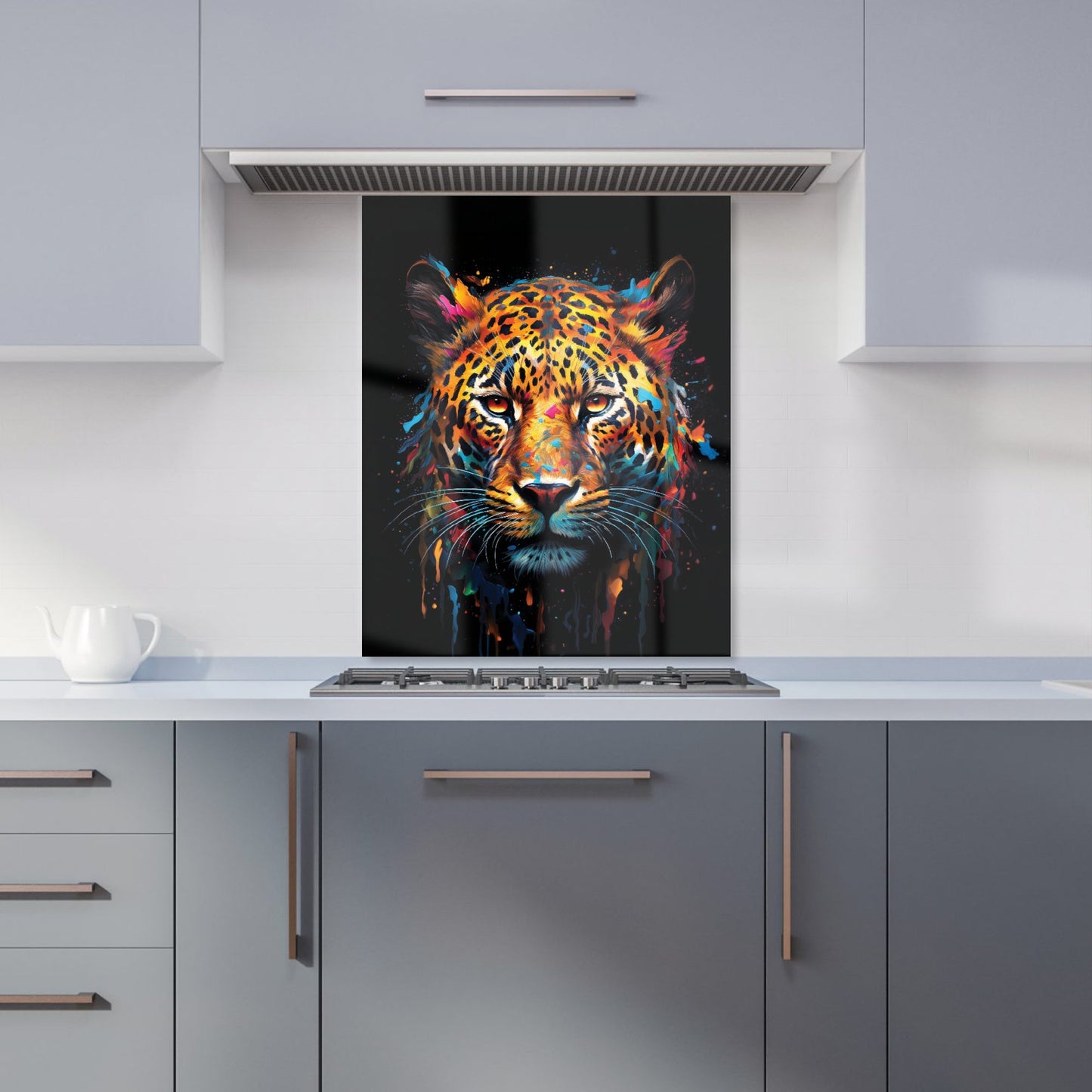 Splashart Leopard Face Kitchen Splashback