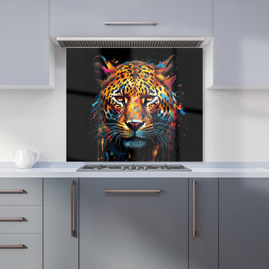 Splashart Leopard Face Kitchen Splashback