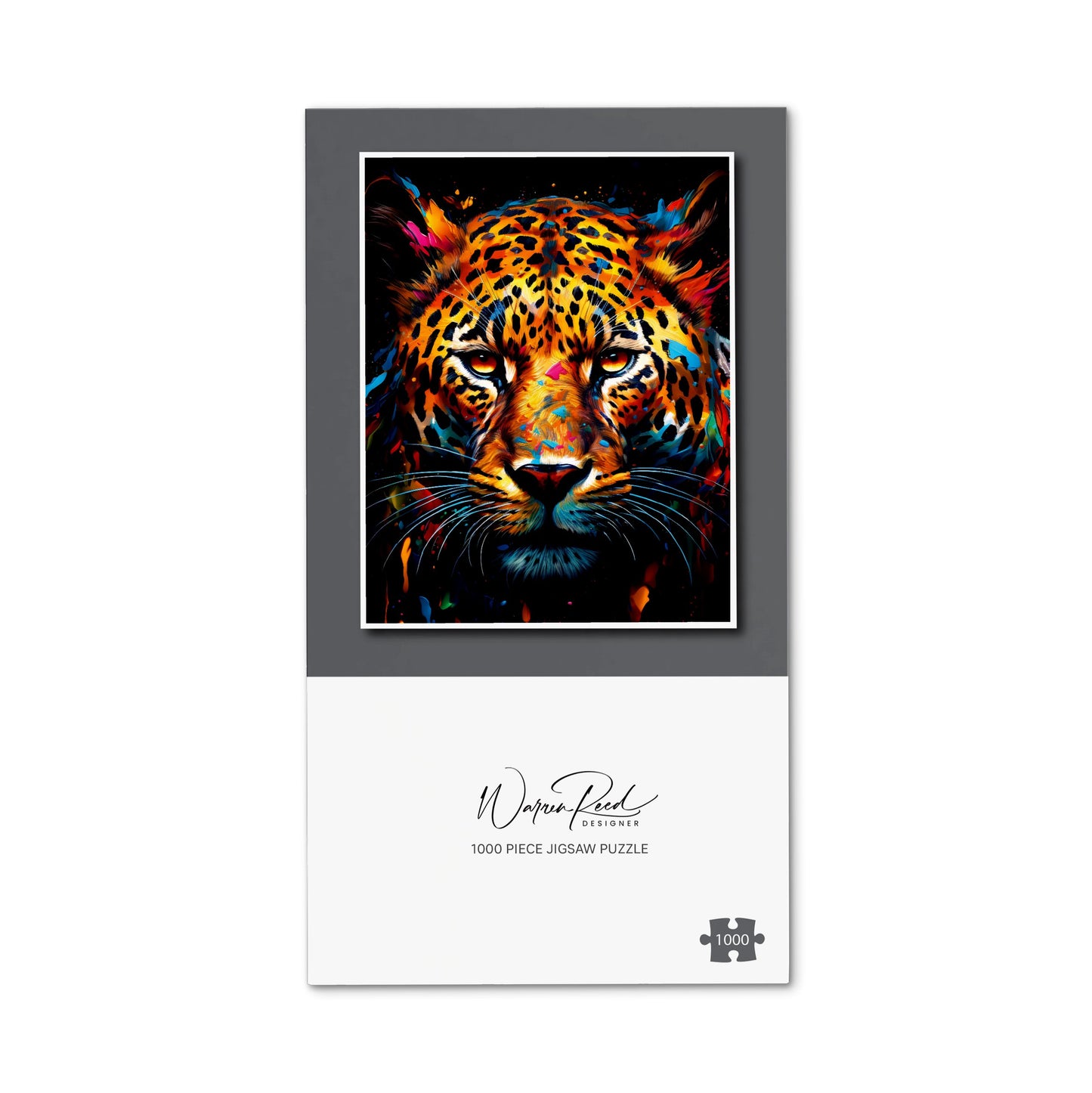 Splashart Leopard Face Jigsaw Puzzle