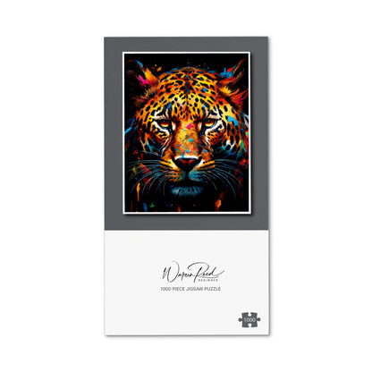 Splashart Leopard Face Jigsaw Puzzle